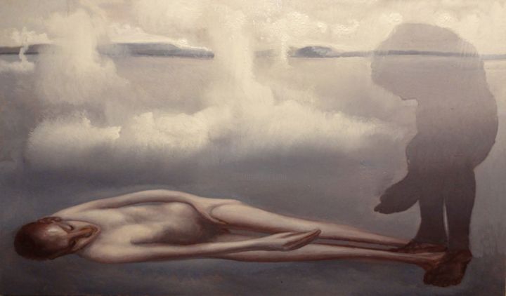 "Cloud in Cuckoo's L…" başlıklı Tablo Thorbjørn Morstad tarafından, Orijinal sanat, Petrol