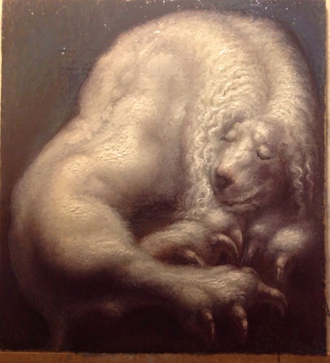 Painting titled "Friendly" by Thorbjørn Morstad, Original Artwork, Oil
