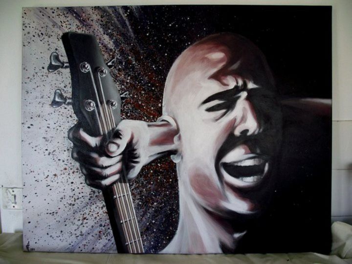 Painting titled "MUSIC(K)" by Thouf Thf, Original Artwork, Other