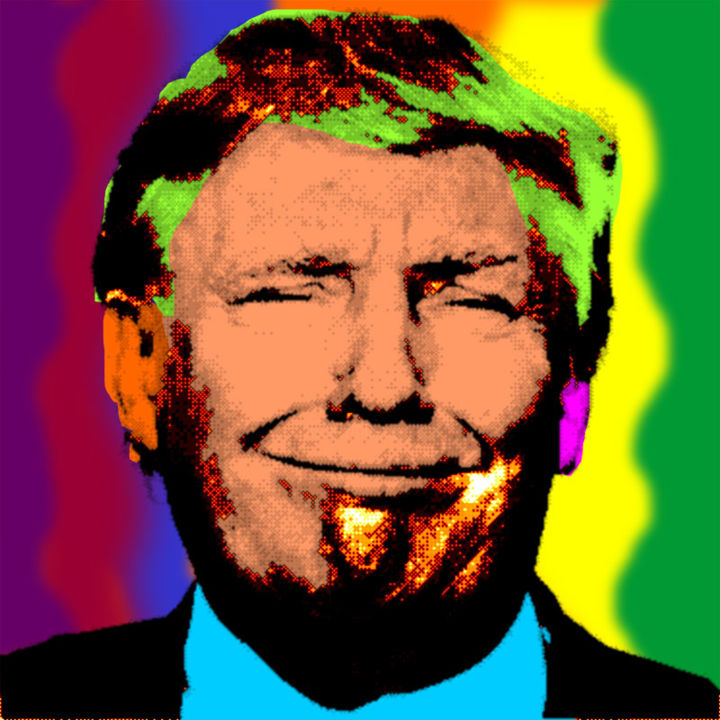 Arts numériques intitulée "Trump" par Tom S. Agaster, Œuvre d'art originale, Peinture numérique