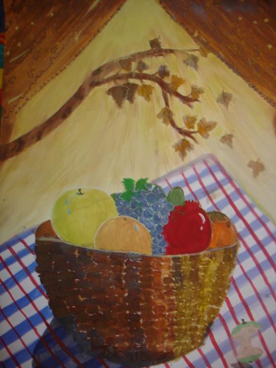 Ζωγραφική με τίτλο "Fall fruits" από Thumbelina, Αυθεντικά έργα τέχνης