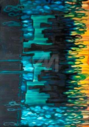 Painting titled "The struggle" by Thushara A., Original Art, Oil