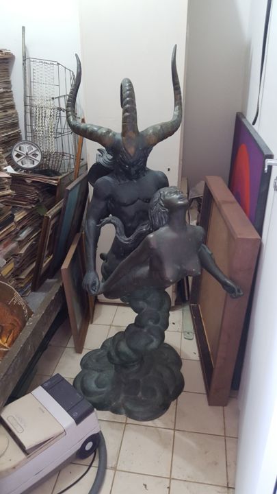 Skulptur mit dem Titel "Escultura em Bronze" von Tiago Santa Clara Roque  Da Mata, Original-Kunstwerk, Metalle