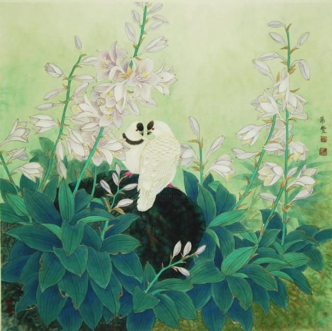 绘画 标题为“春情” 由田 希丰, 原创艺术品, 油