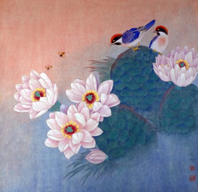 Malerei mit dem Titel "恋歌" von Tian Xi Feng, Original-Kunstwerk, Öl
