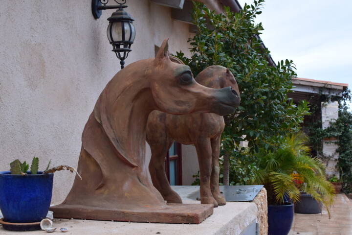 Skulptur mit dem Titel "Caballo" von Tiba, Original-Kunstwerk, Beton