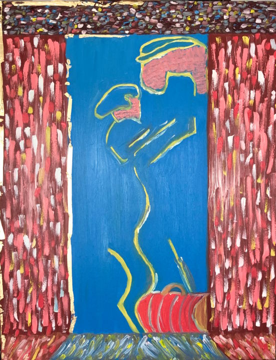 Painting titled "Lost time. Searchin…" by Tiberiu Protopopescu, Original Art, Oil Mounted on Stretcher frame