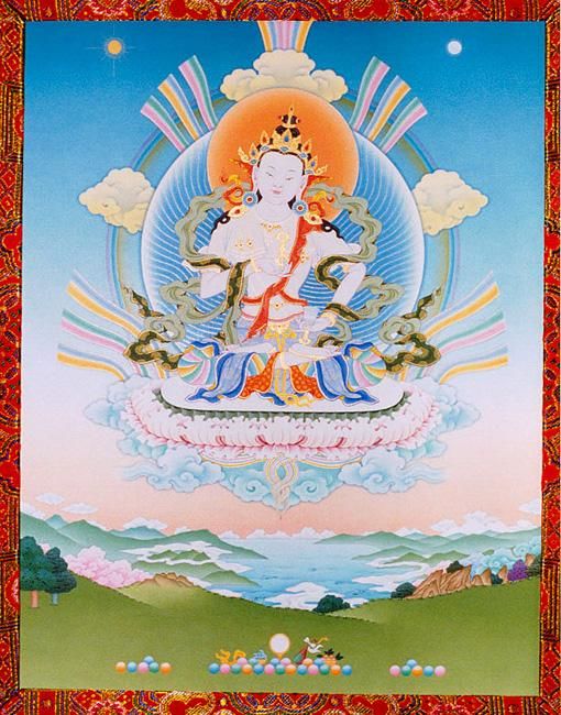 Peinture intitulée "Tibetan Thangka pai…" par Heinz Hoes, Œuvre d'art originale