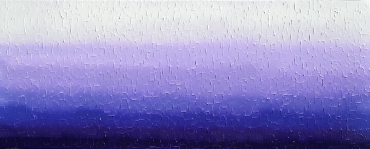 Painting titled "Tranquil - Purple G…" by Tiberiu Soos, Original Artwork, Acrylic Mounted on Wood Stretcher frame