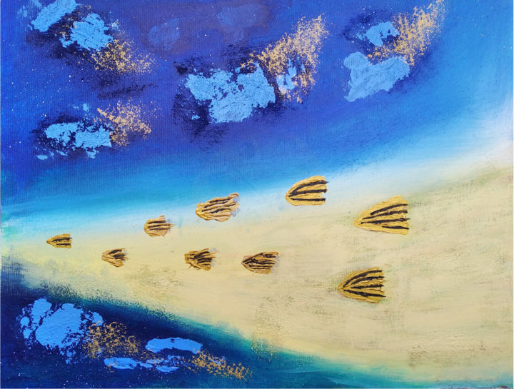 Painting titled "Space overview" by Tibor Probst, Original Art, Acrylic