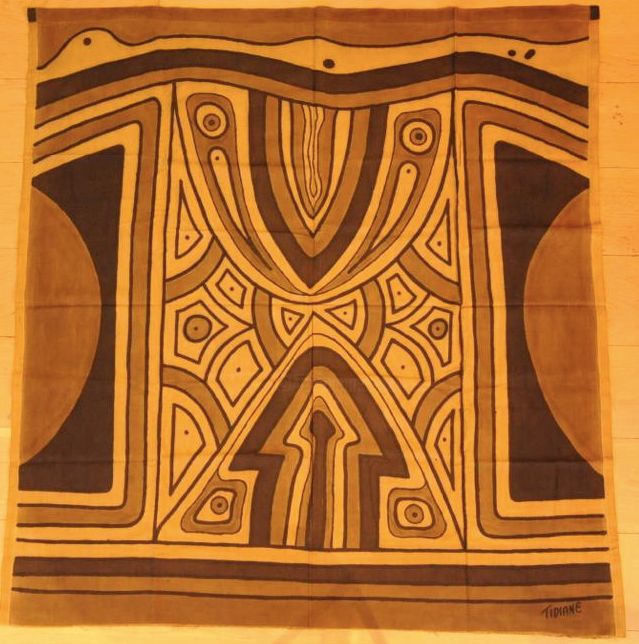 Textielkunst getiteld "Nordique" door Tidiane Ndongo, Origineel Kunstwerk, Acryl