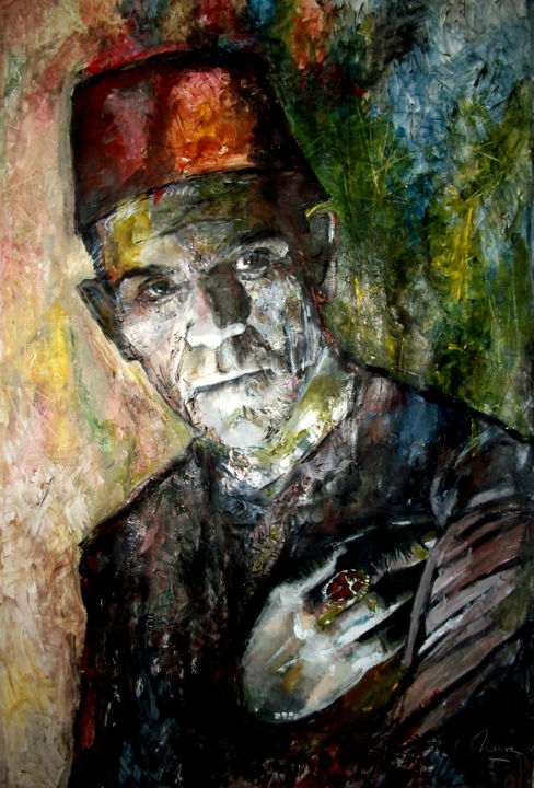 Pintura titulada "IMHOTEP" por Marcelo Neira, Obra de arte original, Acrílico