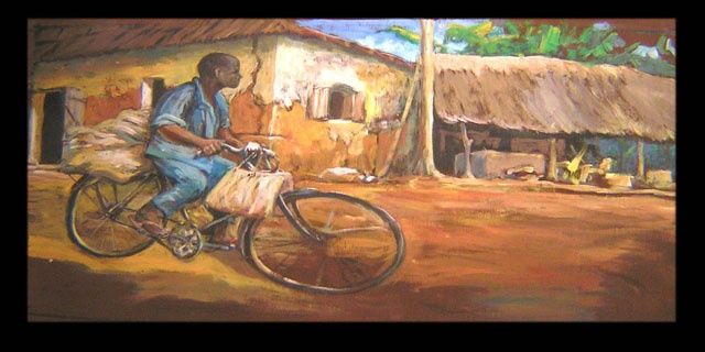 Malerei mit dem Titel "traversées africain…" von Koodertdz, Original-Kunstwerk
