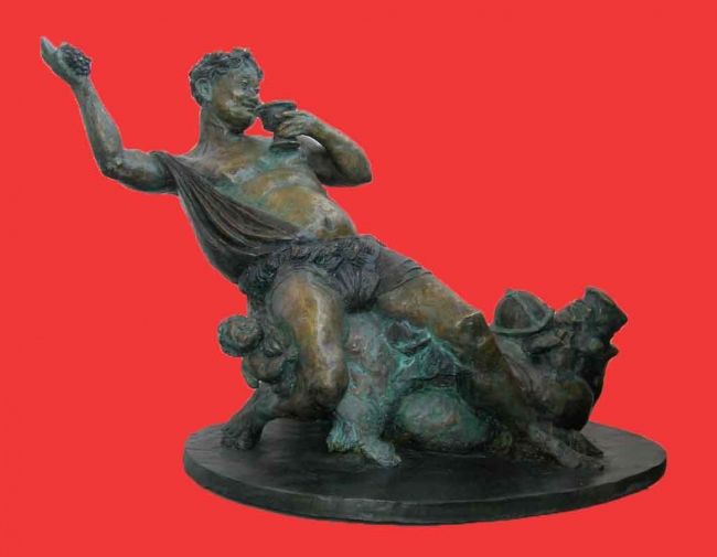 Sculpture titled "bacchus04,bronze,_7…" by Tigran Harutyunyan, Original Artwork, Metals