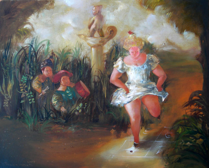 Painting titled "game-sizes-40x30cm.…" by Tigran Harutyunyan, Original Artwork, Oil