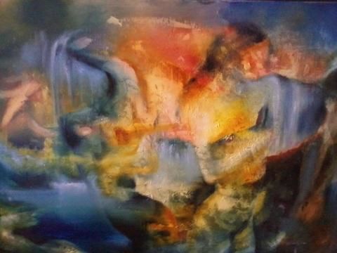 Painting titled ""Creation"" by Tiiu Piibur, Original Art, Oil