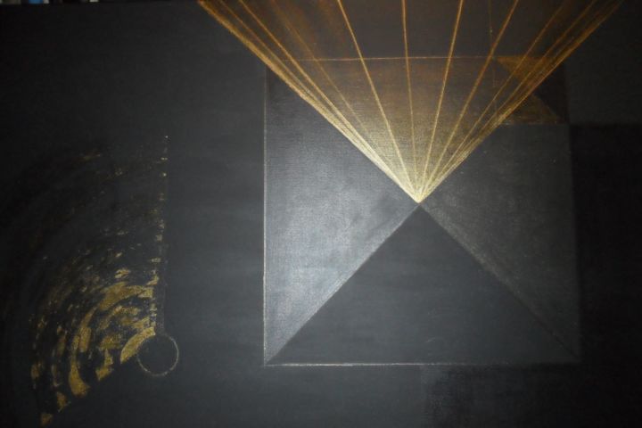 Painting titled ""Space”" by Tiiu Piibur, Original Art, Oil
