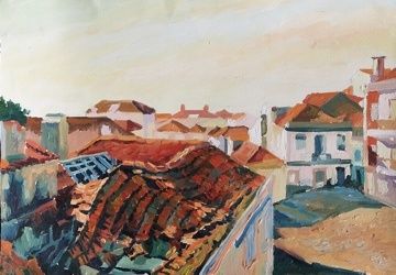 Painting titled "óleo sobre papel" by Svetlana Tikhomirova, Original Artwork