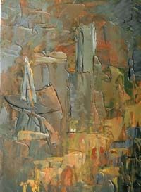 Painting titled "Sidade e noite" by Svetlana Tikhomirova, Original Artwork