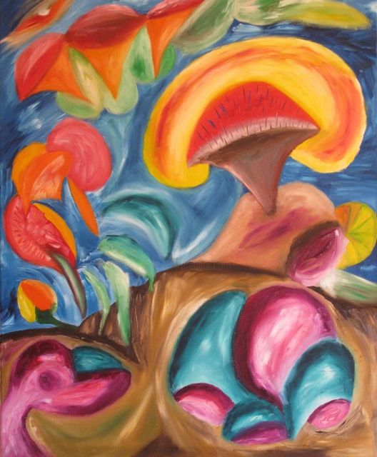 Peinture intitulée "TK032.JPG" par Tikou, Œuvre d'art originale, Huile