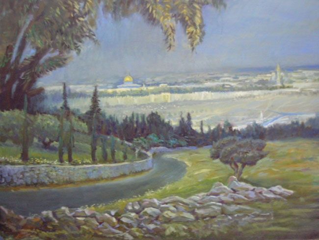 Картина под названием "jerusalem" - Георгий Черников, Подлинное произведение искусства,