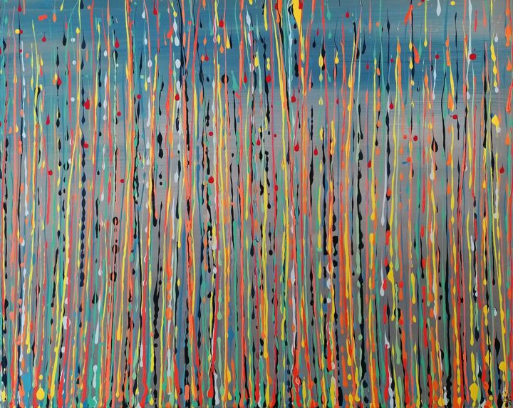 Painting titled "S I" by Rainer Linden, Original Art, Acrylic