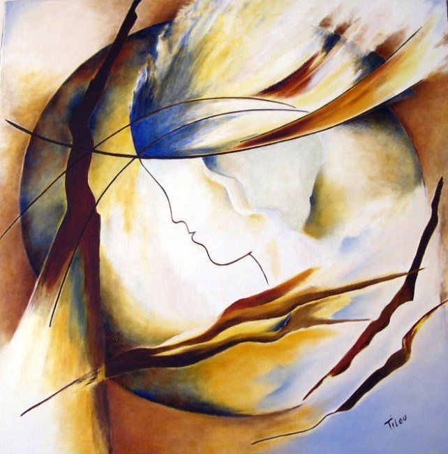 Peinture intitulée "ABYSSES" par Tilou, Œuvre d'art originale
