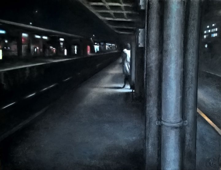 Peinture intitulée "Fugace" par Alain Fortier, Œuvre d'art originale, Pastel