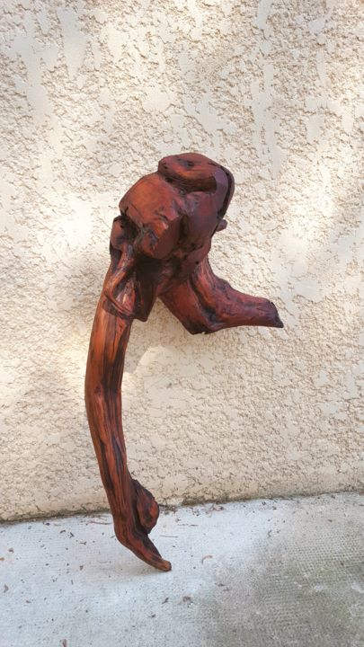 Skulptur mit dem Titel "Hans" von Timothe Cibilleau, Original-Kunstwerk, Holz