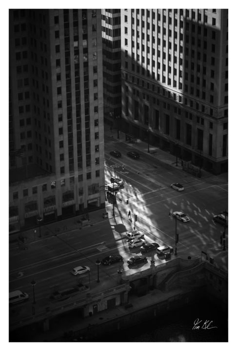 Fotografía titulada "Wacker Drive Chicag…" por Tim Klein, Obra de arte original, Fotografía digital