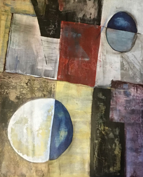 Peinture intitulée "Man in the Moon" par Timothy Malone, Œuvre d'art originale, Acrylique