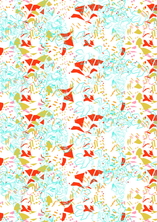 Digitale Kunst getiteld "geometric pattern" door Timacy Stuido, Origineel Kunstwerk, Digitaal Schilderwerk