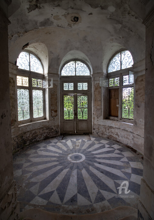 "Château Rosace - Fr…" başlıklı Fotoğraf Time Machine tarafından, Orijinal sanat, Dijital Fotoğrafçılık Alüminyum üzerine mo…