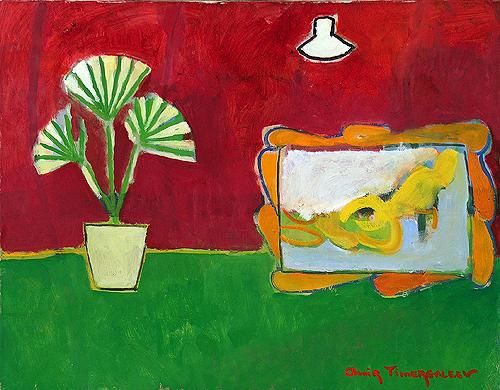 Pintura titulada ""Palm and a Paintin…" por Amir Timergaleiev, Obra de arte original