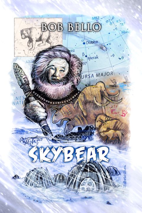 Digital Arts titled "Skybear" by Bob Bello, Original Artwork, Digital Painting