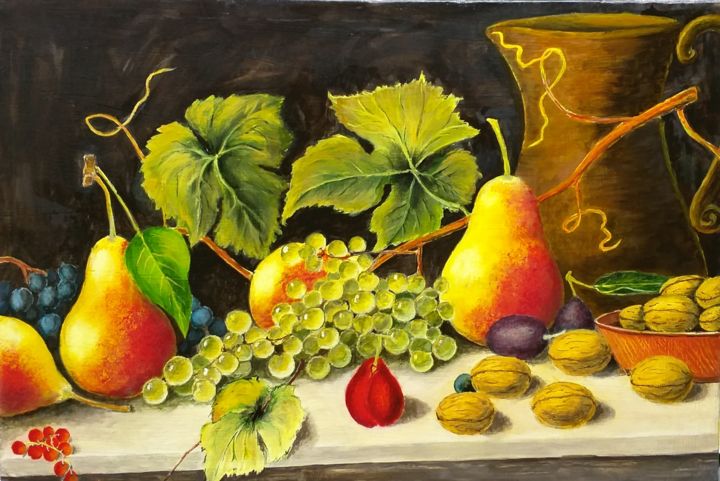Painting titled "toamna 2019" by Timofei Gorea, Original Art, Oil