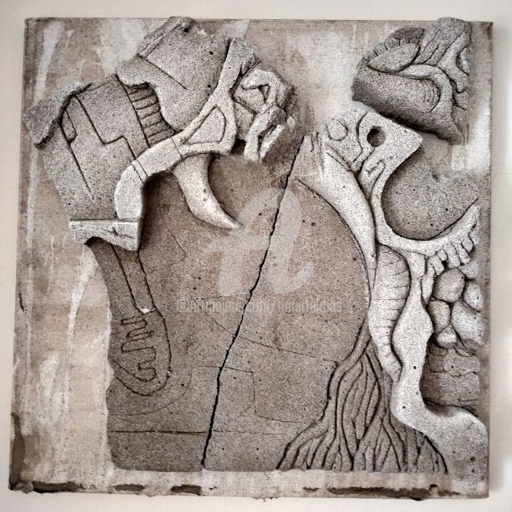 Sculpture intitulée "ancient ruins" par Timur Tekbas, Œuvre d'art originale, Béton cellulaire