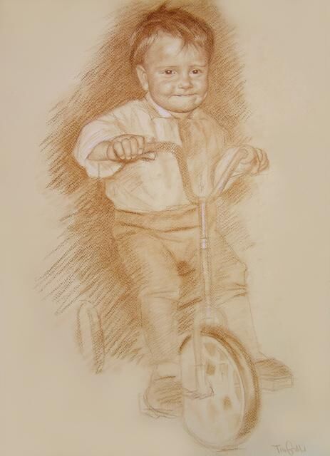 Disegno intitolato "Мальчик" da Tin Gali, Opera d'arte originale, Altro
