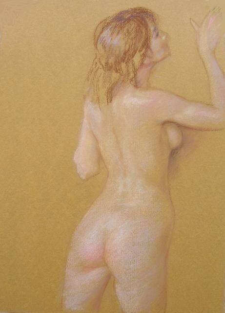 Pintura intitulada "Лора 4 . Lora 4." por Tin Gali, Obras de arte originais, Pastel