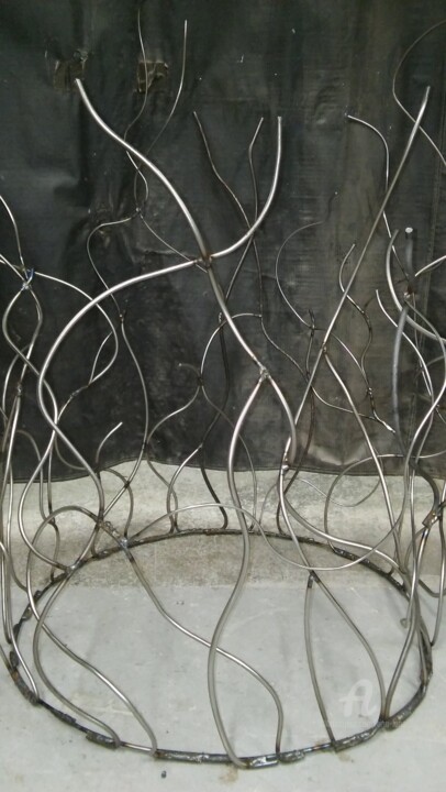 Skulptur mit dem Titel "Welding-Practice-Pr…" von Tina Lane, Original-Kunstwerk, Metalle