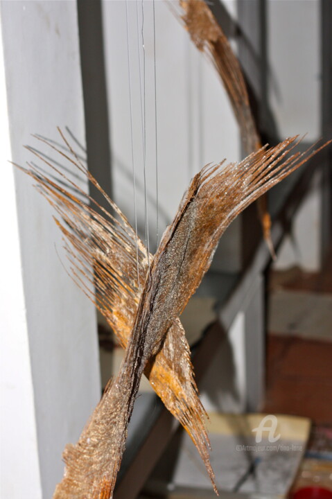 Sculpture titled "Using Coconut Tree…" by Tina Lane, Original Artwork