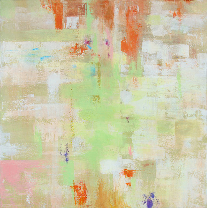 Peinture intitulée "Abstract Painting D…" par Tina Zhou, Œuvre d'art originale, Acrylique