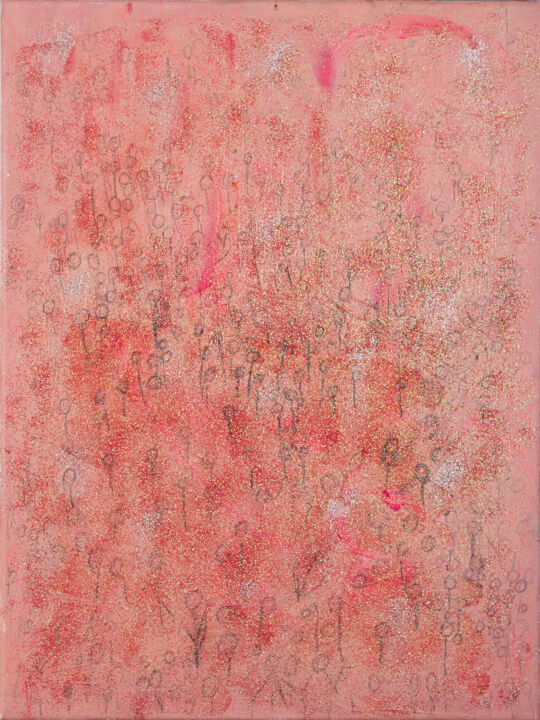 Malerei mit dem Titel "Glittering Path" von Tina Mc Callan (Marie Julou), Original-Kunstwerk, Öl Auf Keilrahmen aus Holz mon…