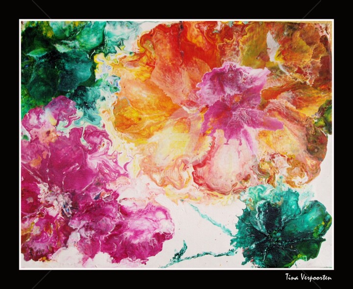 Pintura titulada "Floralies.jpg" por Tina Verpoorten, Obra de arte original, Acrílico