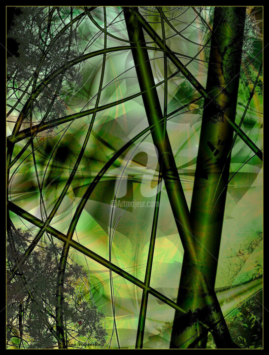 Arts numériques intitulée "Bambous.jpg" par Tina Verpoorten, Œuvre d'art originale, Travail numérique 2D