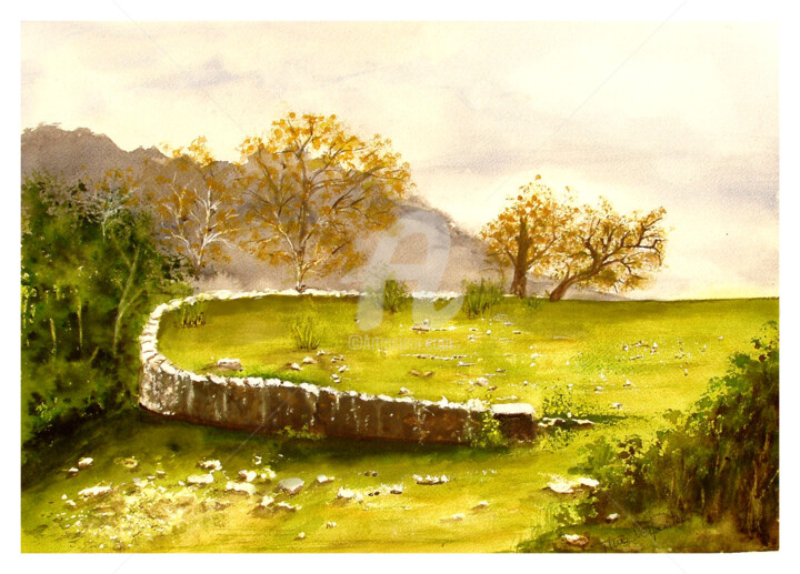 Pintura titulada "Montes de Malaga.jpg" por Tina Verpoorten, Obra de arte original