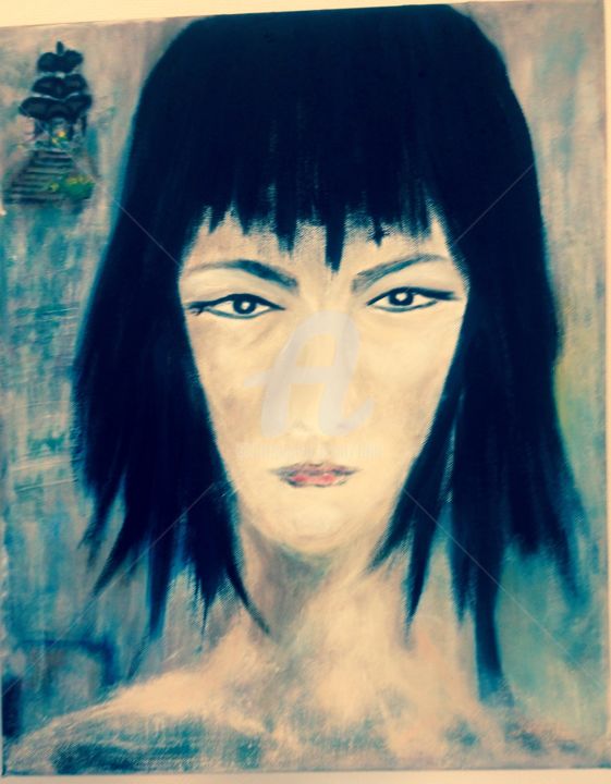 Painting titled "Manga" by Tina M. De Montorge, Original Artwork, Oil