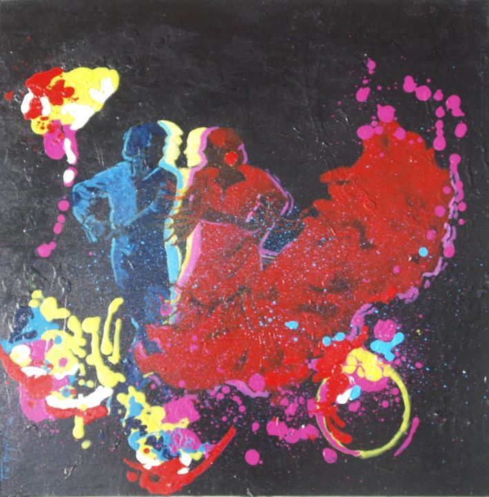 Pintura titulada "SENTIR FLAMENCO" por Tina Gonzalez Marquez, Obra de arte original, Acrílico