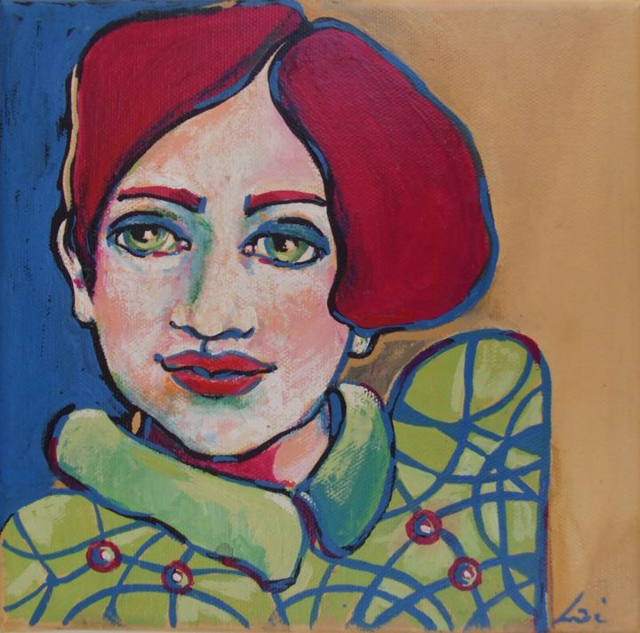 Malarstwo zatytułowany „donna 1” autorstwa Tina Loiodice, Oryginalna praca, Akryl
