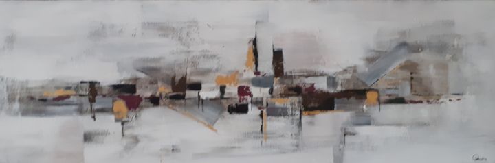 Peinture intitulée "Urbain" par Christine Faoro, Œuvre d'art originale, Acrylique